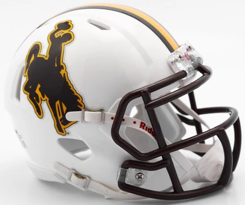 WYOMING COWBOYS NCAA Riddell SPEED Authentic MINI Football Helmet Cover
