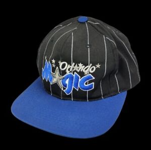 Vtg Rare NBA Orlando Magic Starter Pinstripe Two Tone Snapback Hat Cap