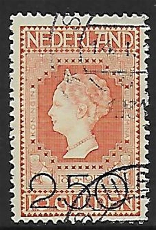 Netherlands stamps 1925 NVPH 101P Plate Error Broken E CANC VF - Image 1 of 1