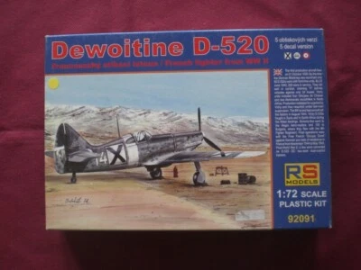 Dewoitine D-520 - SCALA 1/72 RS Models 92091 - Immagine 1 di 4