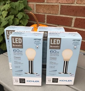 4 - Kichler #0777420 LED Bulb Dimmable Indoor 60w Replacement Uses 5.0w - Picture 1 of 6