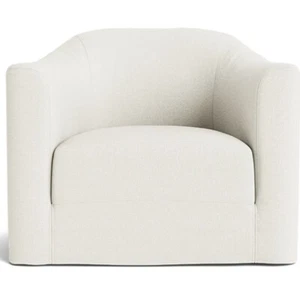 LOAF Tubbins Accent Chair in Clotted Cream Clever Slubby Linen - Picture 1 of 9