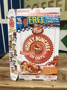 Cereal Post Honey Bunches of Oats 2003 13 oz caja vacía con Michael Waltrip NASCAR - Imagen 1 de 2