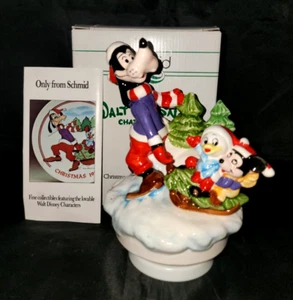 Vintage SCHMID Walt Disney Porcelain SNEAK PREVIEW 8"h Music Box LE #2930/15,000 - Picture 1 of 8