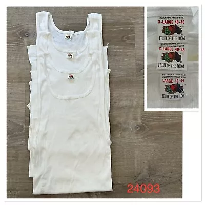 Lote De 3 Camisetas Sin Mangas Fruit Of The Loom 42-44 (XL) De Colección Deadlock Hechas En EE. UU. Foto 1 de 4