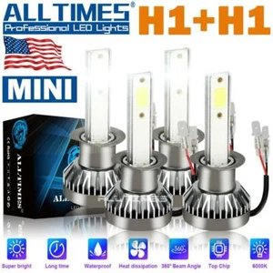 H1+H1 LED Headlight 240W 380000LM Conversion Kit Hi-Low Beam Bulbs White 6000K - Picture 1 of 12