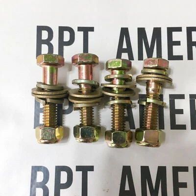 4x Grade 8 Nylock Hummer H3 Rear Shock Upper Bolt + Nut Upgrade Repair Kit  - Image 1 of 3