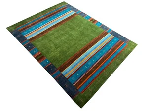 Tappeto IN Lana 250x350 Verde Colorato Moderno Tessuto a Mano Unico Oriente 109 - Foto 1 di 10