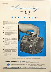 1945 Sperry Gyroscope Co A-12 Gyropilot Vintage Print Ad - Picture 1 of 6