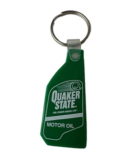 Llavero de plástico publicitario de aceite de motor Quaker State de colección para carreras de autos - Imagen 1 de 7
