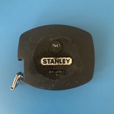 Cinta métrica vintage Stanley 50 ft manivela salvavidas 34-450 - Hecha en EE. UU. Foto 1 de 4