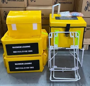 RACK STEEL KIT SIDE & FRONT SADDLE BAGS TOP BOX CT110 NBC110 C110X (AUS POST) - Picture 1 of 16