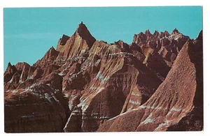 GIANT CLIFFS Bad Lands National Monument Badlands South Dakota Postcard SD - Bild 1 von 2