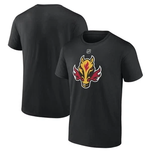 Men's Black Calgary Flames Alternate Logo T-Shirt - Picture 1 of 3