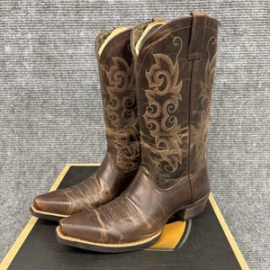 New Ariat Alabama Distressed Sassy Brown Western Cowgirl Boots Women’s Size 8 - Picture 1 of 11