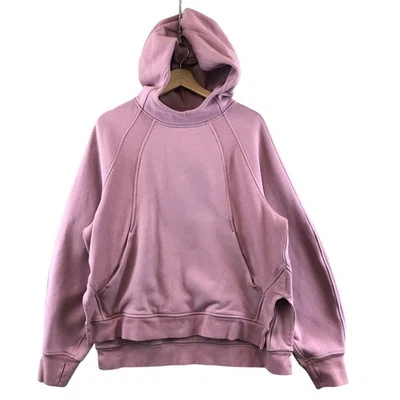 Sudadera con Capucha Lululemon Buceo Gran Tamaño Cuello Embudo Rosa Malva M/L Foto 1 de 4