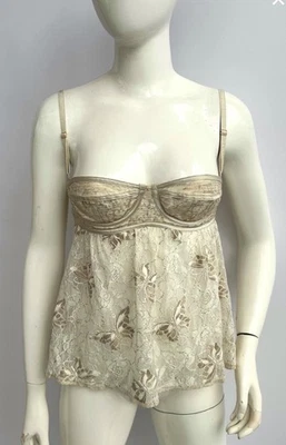 Top Bustier Mariposa Encaje Dorado Crema D&G De Colección — 26/40 (se adapta a XS-S / UK 6-8) Foto 1 de 3