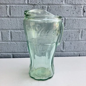 Brocca vintage Coca-Cola in vetro trasparente con scritta rialzata - Coca Cola in vetro pesante - Foto 1 di 5