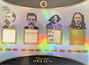 Tarjeta reliquia cuádruple Hickok Earp Holliday Love 2024 piezas del pasado 1800 - Imagen 1 de 4