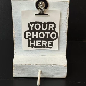 Rustic Shabby Chic White Reclaimed Wood Stocking Holder White - Picture 1 of 3