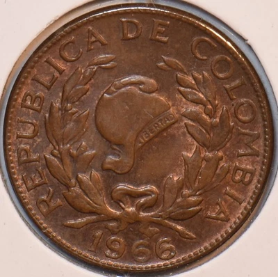 Colombia 1966 5 Centavos 196146 combine shipping - Image 1 of 2