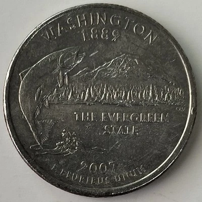 USA 2007 Washington State Quarter Dollar Commemorative coin - Image 1 of 2
