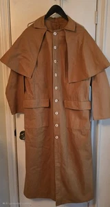 Vintage Handmade XL Brown Denim Duster Jacket - Cowboy, Western - Picture 1 of 8