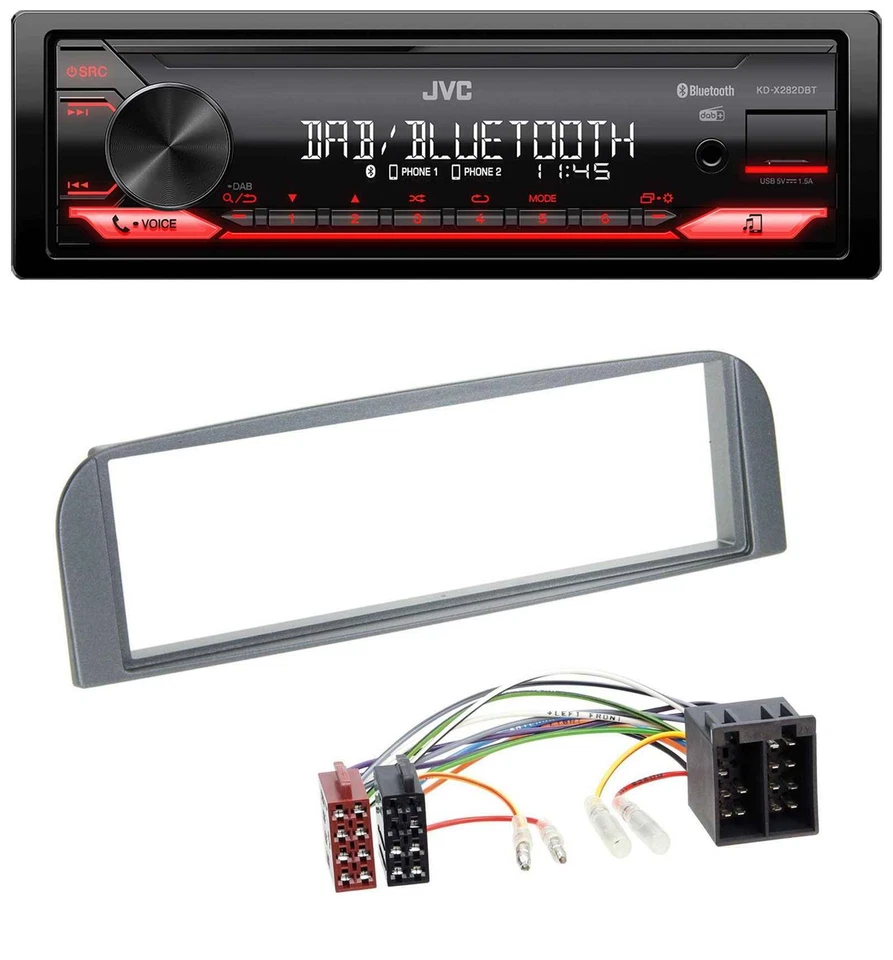 JVC Bluetooth USB DAB MP3 Autoradio für Alfa Romeo 147, GT - anthrazit - Bild 1 von 4