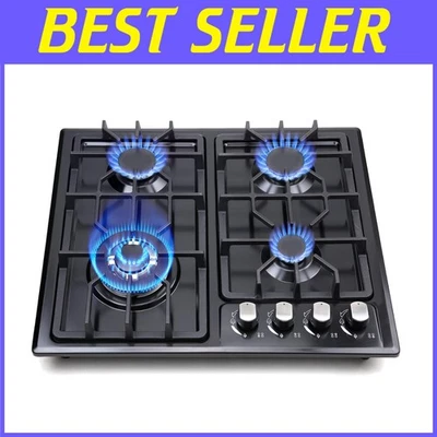 Einbau 22 Zoll Edelstahl 4-flammiger Gasherd mit Thermoelementschutz - Bild 1 von 4