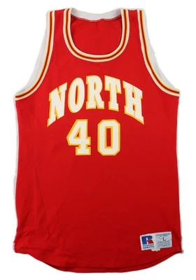 Camiseta deportiva de baloncesto Russell Athletic USA adulto L roja amarilla blanca norte #40 Foto 1 de 4