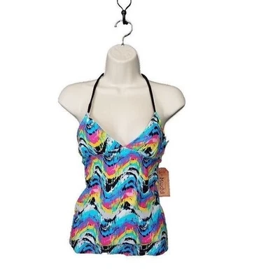 Mudd танкини женщин размер XS плавать купальник верхний многоцветный верхний только новый с Ярлыками $32,00 - Изображение 1 из 4