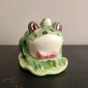🐸 Frog - Scotch / Invisible Tape Dispenser - Ceramic Vintage 1980'S - Picture 1 of 10
