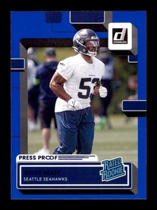 2022 Donruss Blue Press Proof #368 Boye Mafe RC Seattle Seahawks - Picture 1 of 2