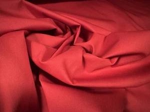 Plain Weave Twill Trouser Weight Fabric, Per Metre - Red - Picture 1 of 3
