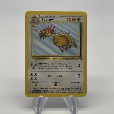 Fearow 36/64  - Uncommon - WoTC Vintage Jungle Set Pokemon Card NM/LP - Image 1 of 2