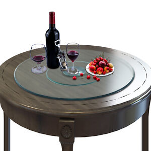 Round Tabletop Serving Plate One-piece Construction Tempered Glass Table 100Kg
