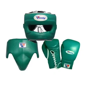 Winning Boxing Set – Gloves Ms 600, FG 5000 Headgear & CPS 500 Groin Guard - Picture 1 of 4