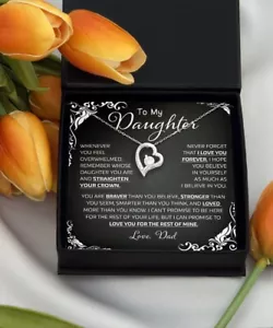 To My Daughter Necklace Gift From Dad, Daughter Necklace, Birthday Gift - Picture 1 of 3