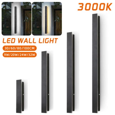 LED Wall Light Sconce Waterproof Outdoor Modern Lamp Exterior Lights Long Strip - Image 1 of 4