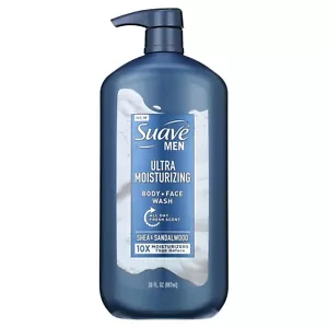Suave Men Body & Face Wash, Ultra Moisturizing, Shea Butter & Sandalwood, 30 oz - Picture 1 of 11