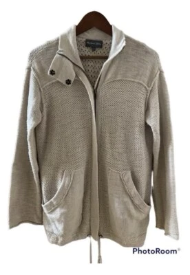 Кардиган Anthro свитер размер XS/S хлопок вязаный аронак на молнии Michael Stars - Изображение 1 из 4