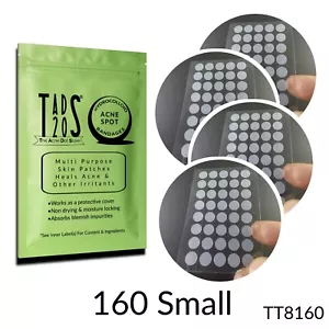 160 Tea Tree Acne Dot Pimple Patches (8mm SMALL) Cystic Acne Spot Dots #tads20 - Picture 1 of 13