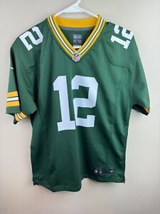 Green Bay Packers Jersey Aaron Rodgers #12 Nike Onfield Boys Youth L 14/16 Green