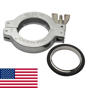 Abrazadera de vacío de aluminio KF-40 NW-40 y anillo de centrado SS Viton LoCO Science!! - Imagen 1 de 5