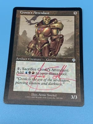 Crosis’s Attendant Signed by Artist Arnie Swekel Magic the Gathering  Light Play - Image 1 of 4