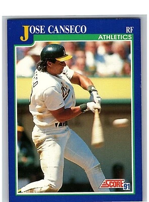 1991 Score Baseball Card Single - #1 Jose Canseco - Image 1 of 2