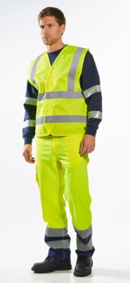 Portwest C470 Hi-Vis Reflective Two Band & Brace Lightweight Cooling Vest ANSI - Image 1 of 4
