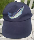 VTG Dan Dee Fishing Hat Cap Snapback Blue Collectors Choice Fish Logo Outdoors