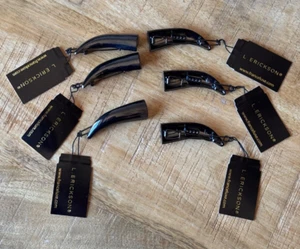 L. Erickson Black 3 Pair Set Hair Clips & Barrettes Elegant Curved NWT - Picture 1 of 7