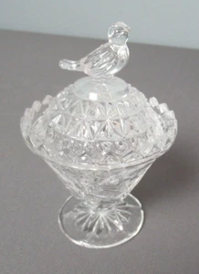 Hofbauer Byrdes Clear Crystal Bird Trinket 2 Pcs Dish - Footed j4 sb - Picture 1 of 9